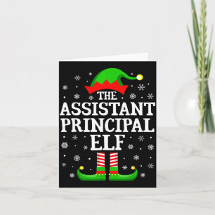 Istant Principal Elf Funny Christmas Family Matchi Card