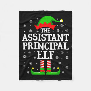 Istant Principal Elf Funny Christmas Family Matchi Fleece Blanket