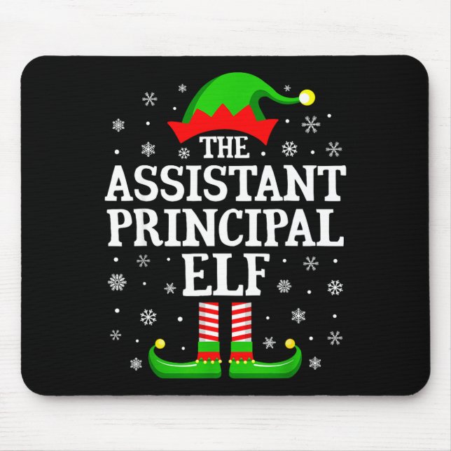 Istant Principal Elf Funny Christmas Family Matchi Mouse Mat (Front)