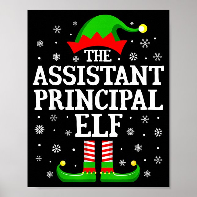 Istant Principal Elf Funny Christmas Family Matchi Poster (Front)