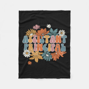 Istant Principal Hello Fall Autumn Thanksgiving Fleece Blanket