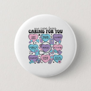 Isted Living Facility Staff Valentine Nurse Heat C 6 Cm Round Badge