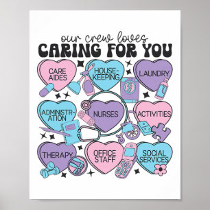 Isted Living Facility Staff Valentine Nurse Heat C Poster