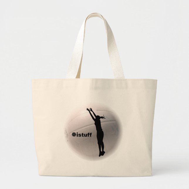 istuff Volleyball Large Tote Bag (Front)