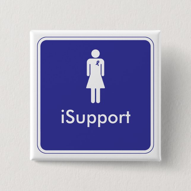 iSupport 15 Cm Square Badge (Front)