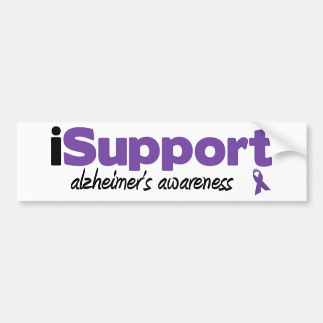iSupport Alzheimers Bumper Sticker (Front)