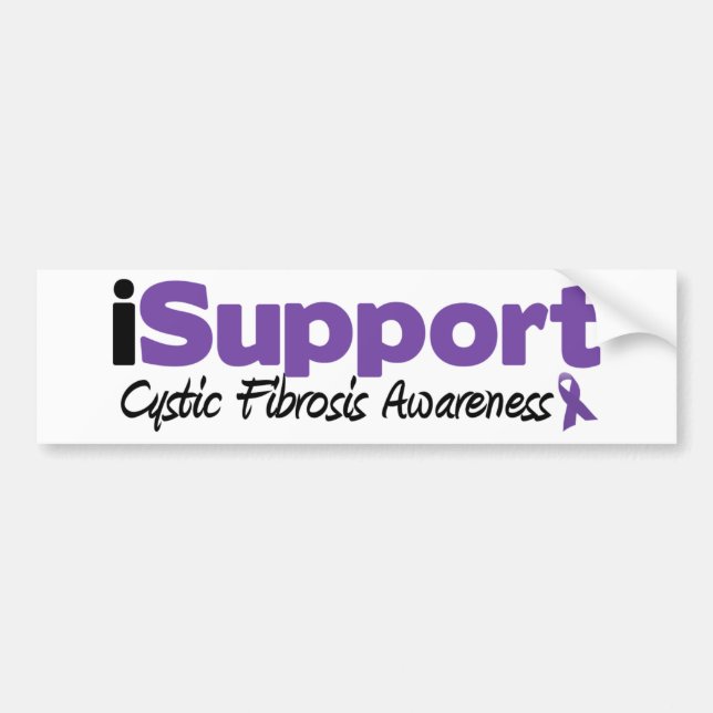 iSupport Cystic Fibrosis Bumper Sticker (Front)