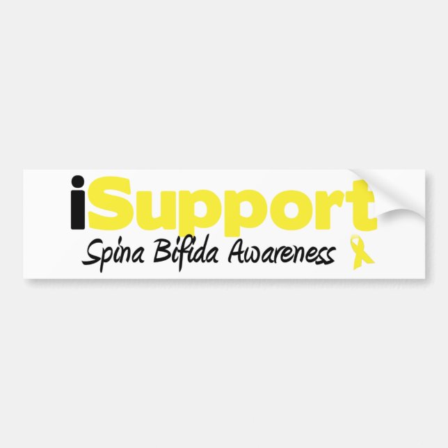 iSupport Spina Bifida Bumper Sticker (Front)
