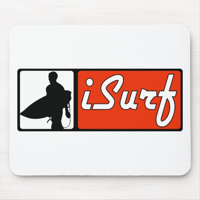 iSurf Red Mouse Mat (Front)