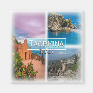 IT3272 Europe, Italy, Sicily, Taormina, fridge Magnet