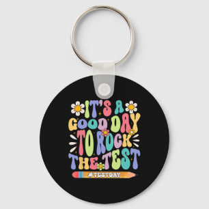 It#39;s A Good Day To Rock The Test Groovy Testing Key Ring