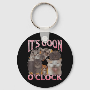 It's Goon O'clock Funny Cat Ironic Meme Me Key Ring