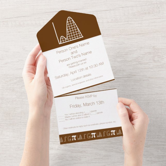It Adds Up in Chocolate All In One Invitation (Tearaway)