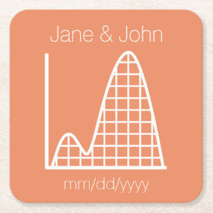 It Adds Up in Coral Paper Coaster