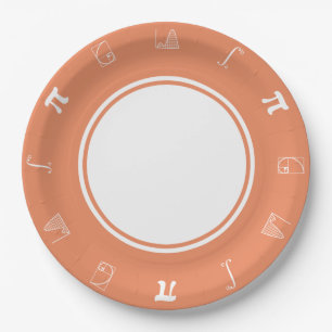 It Adds Up in Coral Paper Plate
