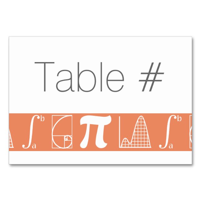It Adds Up in Coral Table Card (Front)