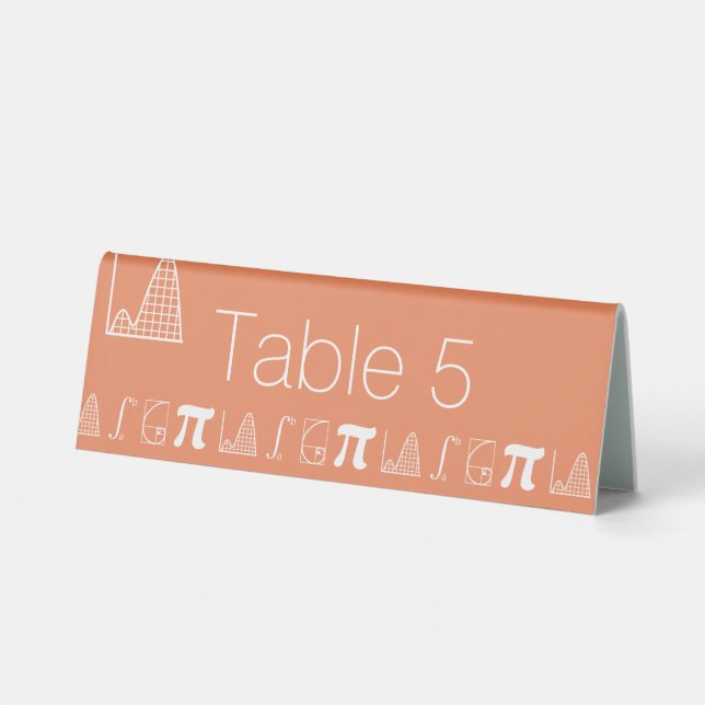 It Adds Up in Coral Table Tent Sign (Front)