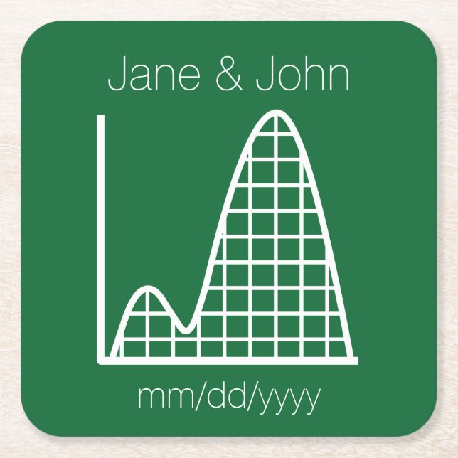 It Adds Up in Green Paper Coaster (Front)
