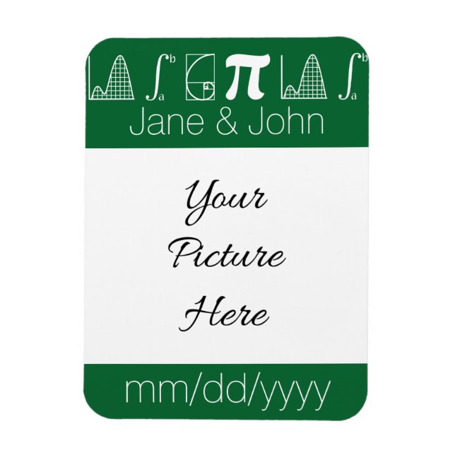 It Adds Up in Green Save-the-Date Magnet (Vertical)