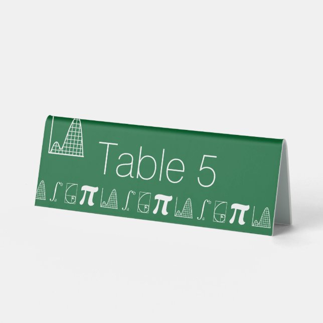 It Adds Up in Green Table Tent Sign (Front)