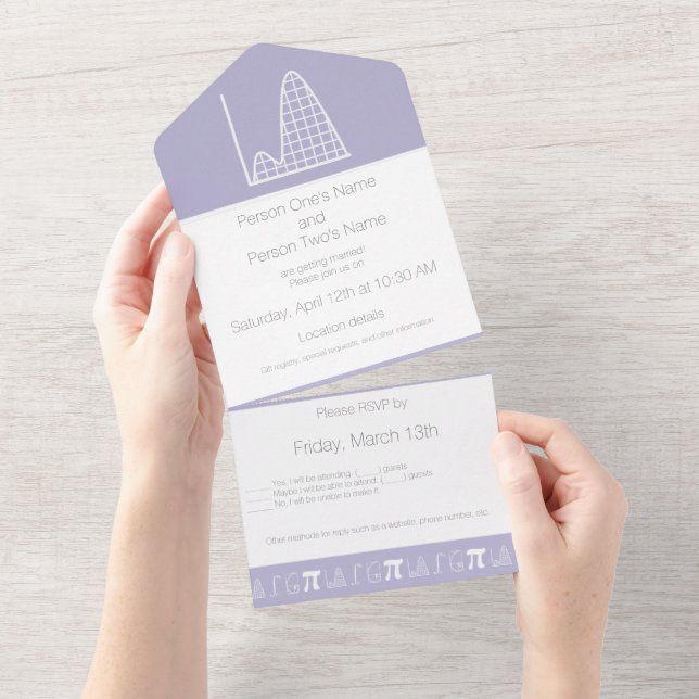 It Adds Up in Lavender All In One Invitation (Tearaway)