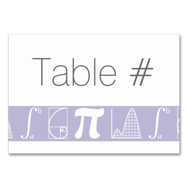 It Adds Up in Lavender Table Card (Front)