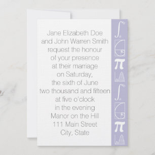 It Adds Up in Lavender Wedding Invitation