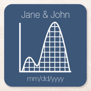 It Adds Up in Navy Paper Coaster