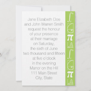 It Adds Up in Peridot Wedding Invitation