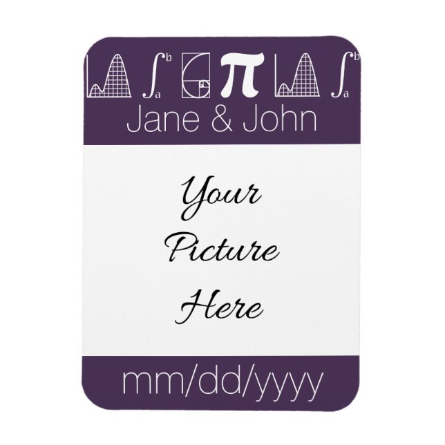It Adds Up in Purple Save-the-Date Magnet (Vertical)