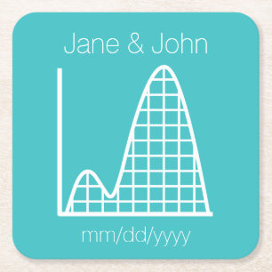 It Adds Up in Turquoise Paper Coaster