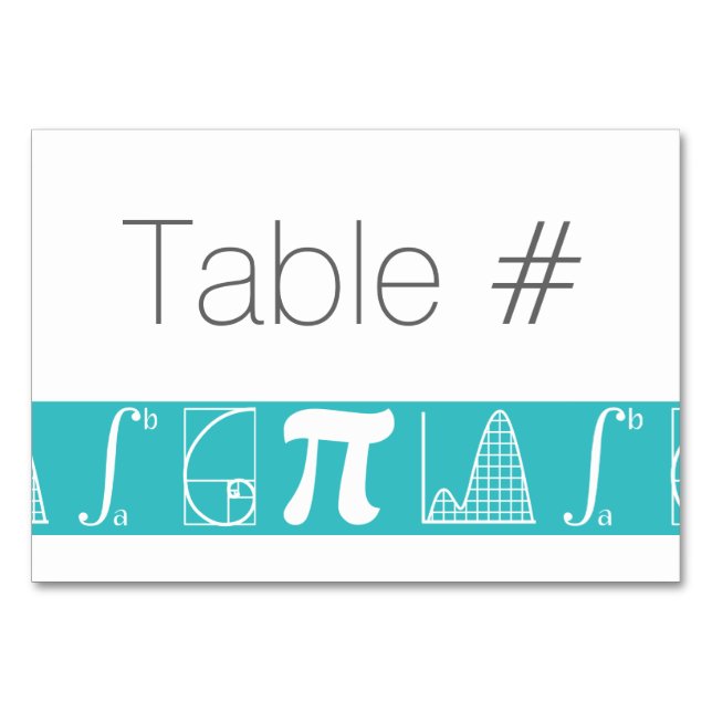 It Adds Up in Turquoise Table Card (Front)