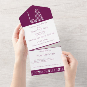 It Adds Up in Wine All In One Invitation