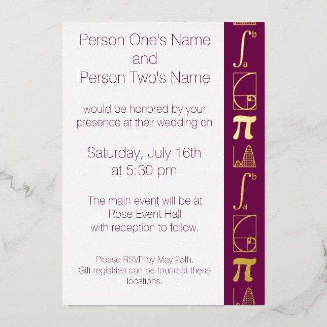 It Adds Up in Wine Foil Invitation (Front)