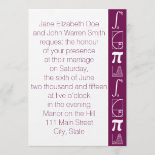 It Adds Up in Wine Wedding Invitation