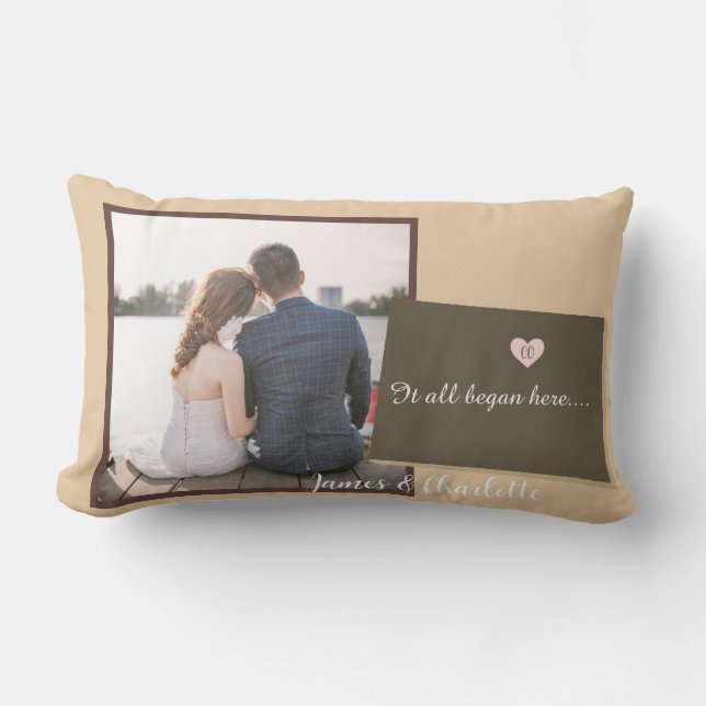 It all Began Here, Colorado, Photo Heart   Lumbar Cushion (Front)