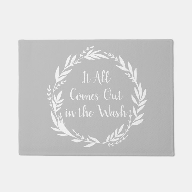 It All Comes Out in the Wash Laundry Floor Mat (Front)