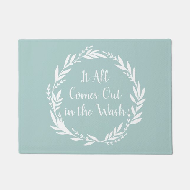 It All Comes Out in the Wash Laundry Floor Mat (Front)