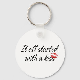 It All Started With A Kiss Maternity Key Ring