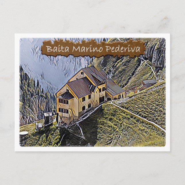 It - alpine hut Bergamo al Principe  - Dolomiti - Postcard (Front)