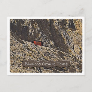 It - alpine hut Bivacco Cesare Tomel - Dolomiti - Postcard