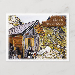 It alpine hut Bivacco Paolo e Nicolai - Dolomiti - Postcard