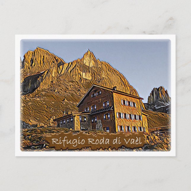 It - alpine hut Roda di Vael - Dolomiti - Postcard (Front)
