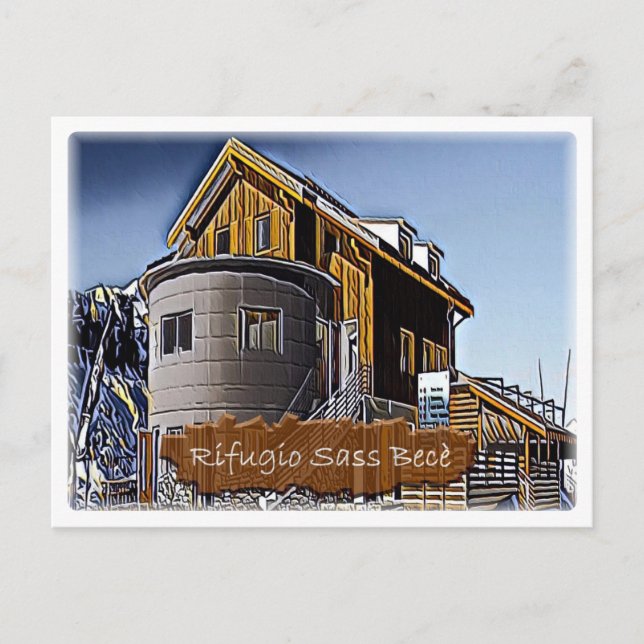 It - alpine hut Sass Bece - Dolomiti Postcard (Front)