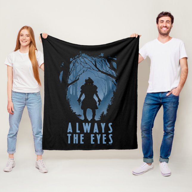 IT Always The Eyes Forest Silhouette Fleece Blanket (In Situ)