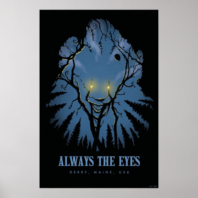 IT Always The Eyes Pareidolic Tree Tops Poster (Front)