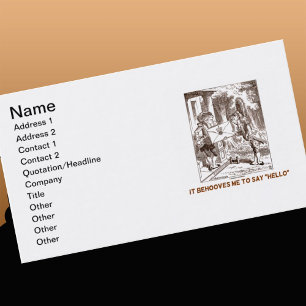 It Behoves Me To Say Hello Frogman Fishman Humour Business Card