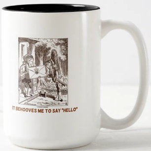It Behoves Me To Say Hello Frogman Fishman Humour Two-Tone Coffee Mug