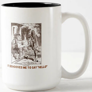 It Behoves Me To Say Hello Frogman Fishman Humour Two-Tone Coffee Mug