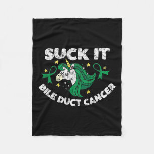 It Bile Duct Cancer Inspirational Quote Unicorn Fu Fleece Blanket